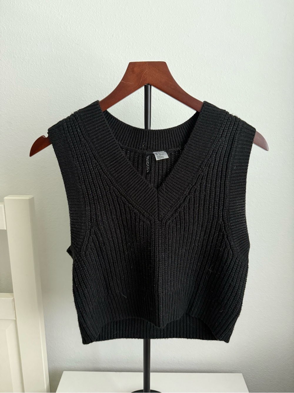 H&M Black V-Neck Knit Tank